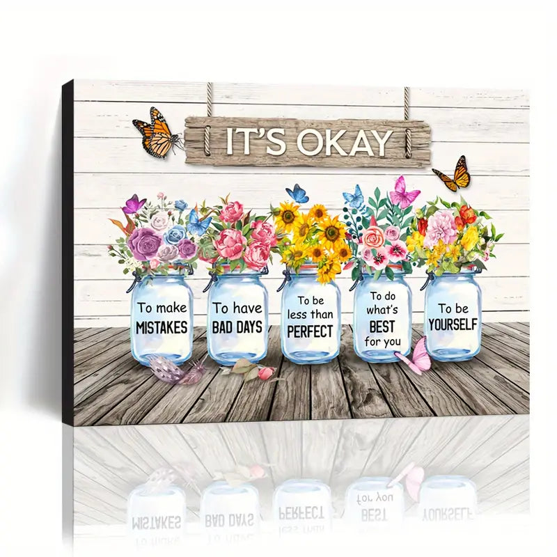 IT'S OKAY TO DO WHATS BEST FOR YOU . CANVAS WALL ART