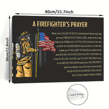 Load image into Gallery viewer, A FIREFIGHTER&#39;S PRAYER . CANVAS WALL ART
