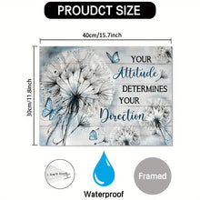 Load image into Gallery viewer, YOUR ATTITUDE DETERMINES YOUR DIRECTION . CANVAS WALL ART
