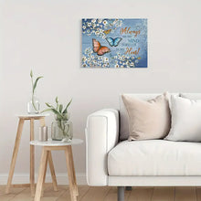 Load image into Gallery viewer, ALWAYS ON MY MIND FOREVER IN MY HEART . BUTTERFLIES . CANVAS WALL ART
