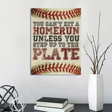 Load image into Gallery viewer, YOU CAN&#39;T HIT A HOME RUN . CANVAS WALL ART
