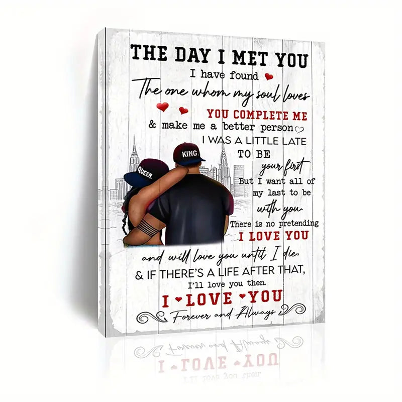 THE DAY I MET YOU . CANVAS WALL ART