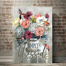 Load image into Gallery viewer, SIMPLY BLESSED . CANVAS WALL ART
