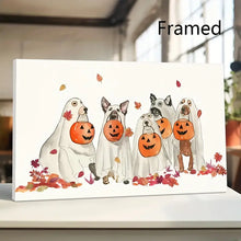 Load image into Gallery viewer, HALLOWEEN PUPS . CANVAS WALL ART
