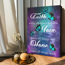 Load image into Gallery viewer, FAITH . LOVE . HOPE . CANVAS WALL ART
