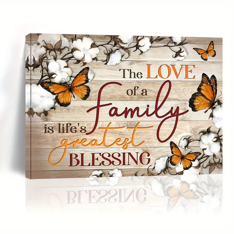 THE LOVE OF A FAMILY . CANVAS WALL ART