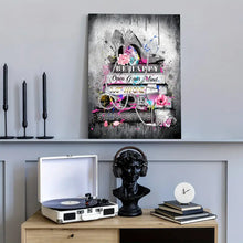 Load image into Gallery viewer, BE HAPPY . CANVAS WALL ART
