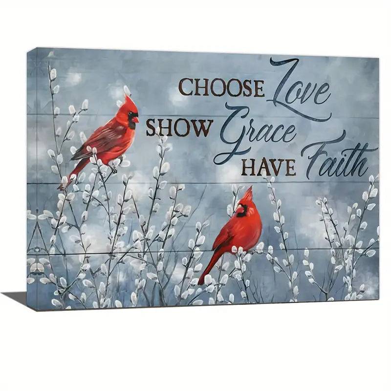 LOVE . GRACE . FAITH . CANVAS WALL ART