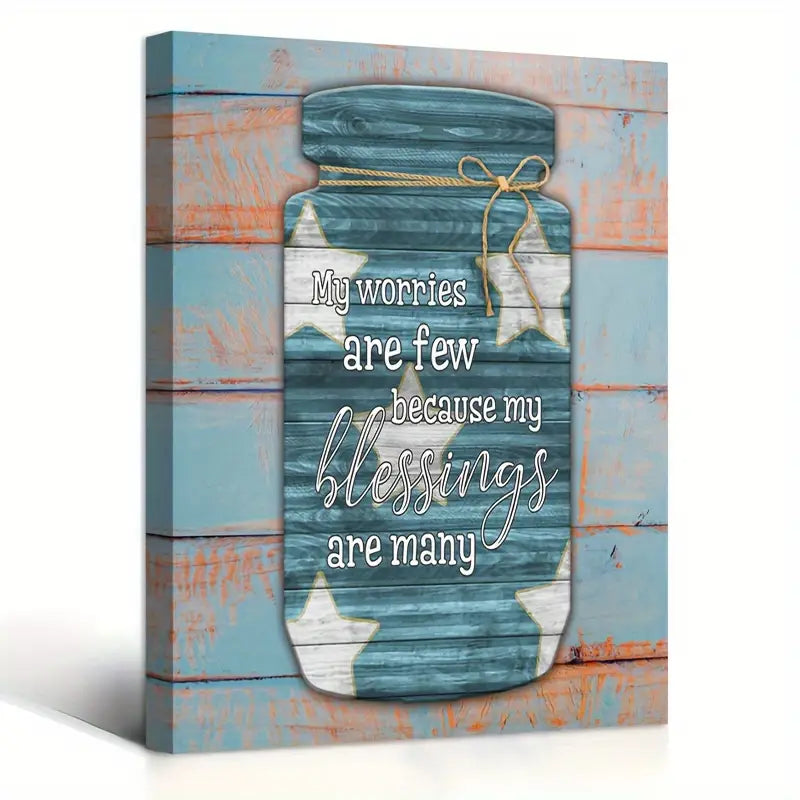 MY WORRIES ARE FEW . CANVAS WALL ART