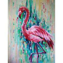 Load image into Gallery viewer, PINK FLAMINGO . DIAMOND PAINTING
