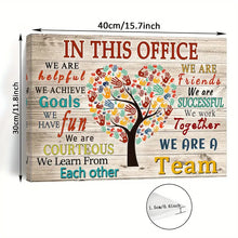 Load image into Gallery viewer, IN THIS OFFICE WE ARE HELPFUL . CANVAS WALL ART
