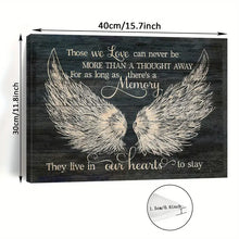 Load image into Gallery viewer, THOSE WE LOVE CAN NEVER BE MORE THAN A THOUGHT AWAY . CANVAS WALL ART
