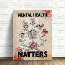 Load image into Gallery viewer, MENTAL HEALTH MATTERS . CANVAS WALL ART
