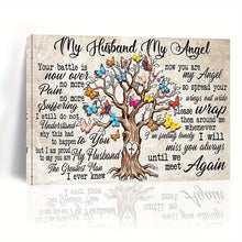 Load image into Gallery viewer, MY HUSBAND MY ANGEL . CANVAS WALL ART
