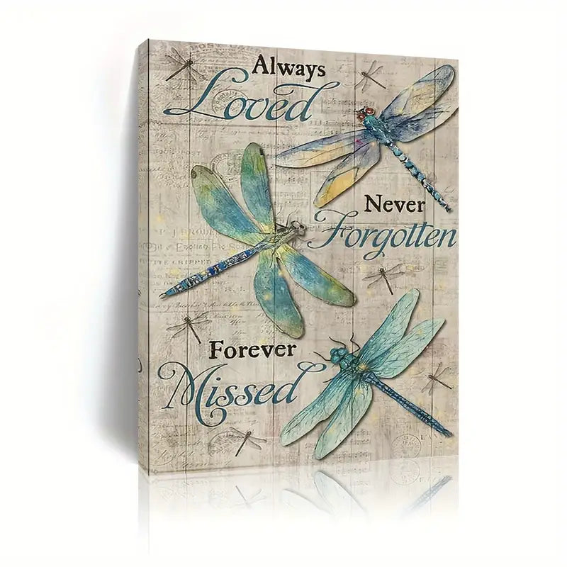 ALWAYS LOVED . NEVER FORGOTTEN . FOREVER MISSED . CANVAS WALL ART