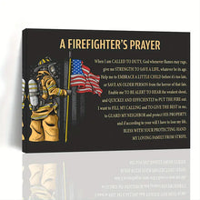 Load image into Gallery viewer, A FIREFIGHTER&#39;S PRAYER . CANVAS WALL ART
