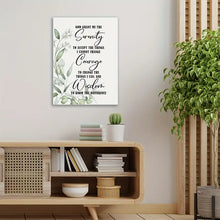 Load image into Gallery viewer, SERENITY . COURAGE . WISDOM . CANVAS WALL ART
