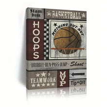 Load image into Gallery viewer, BASKETBALL NOTHING BUT NET . CANVAS WALL ART
