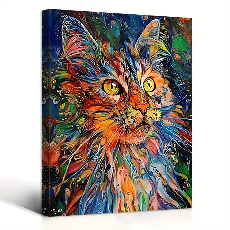 MODERN CAT . CANVAS WALL ART