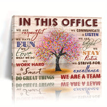 Load image into Gallery viewer, IN THIS OFFICE WE ARE RESPECTFUL . CANVAS WALL ART
