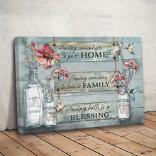 Load image into Gallery viewer, HOME . FAMILY . BLESSING . CANVAS WALL ART
