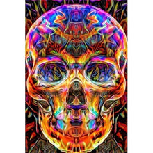 Load image into Gallery viewer, NEON SKULL . DIAMOND PAINTING
