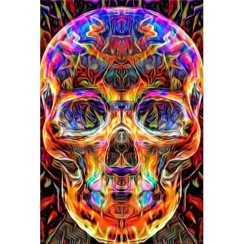 NEON SKULL . DIAMOND PAINTING