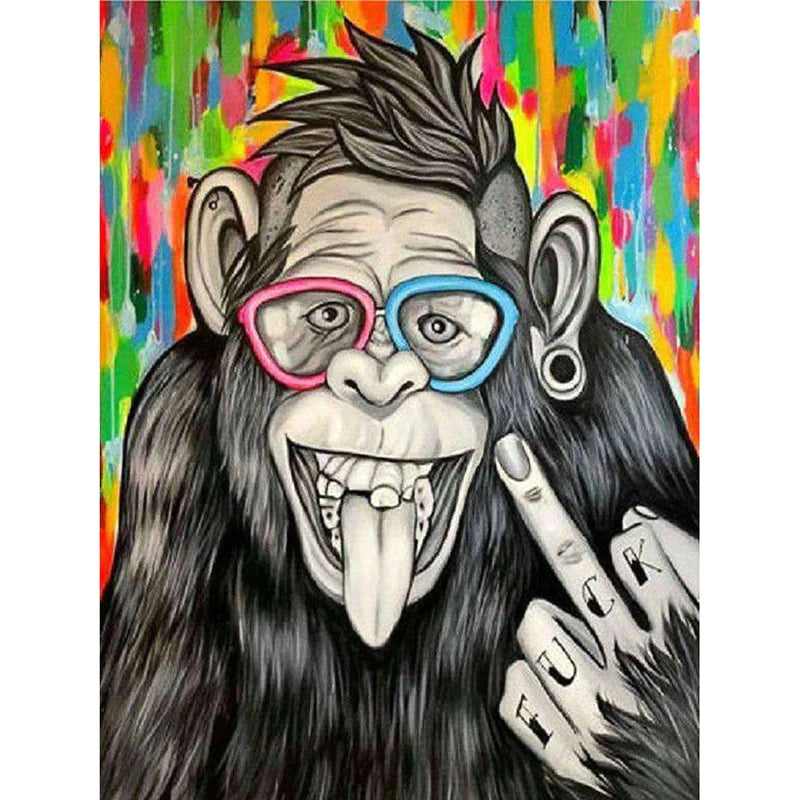 PARTY MONKEY . DIAMOND PAINTING